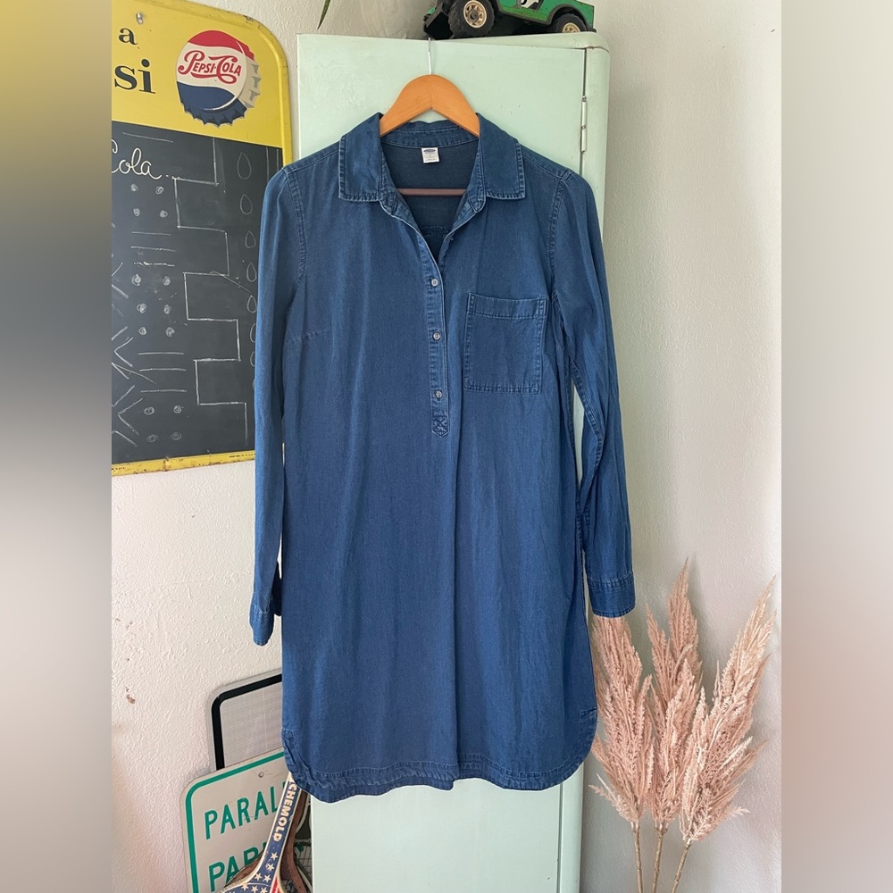 Old Navy Denim Shirt Dress, Size Small